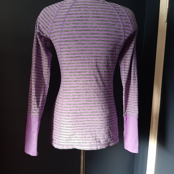 Lululemon stripped long sleeve purple top - Picture 4 of 5